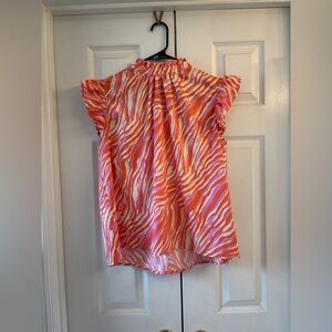 Vibrant Zebra Print Blouse